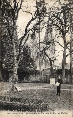 Montbard (Côte-d'Or) — Um canto do Parque de Buffon — editor: J. Boullet, n° 223