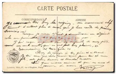 Na Argônia — Abrigo construído nos Avançados — Visé Paris No. 559 — Verso