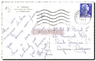 Vierzons — As margens do rio Yèvre e o Auditório — Cap — Verso