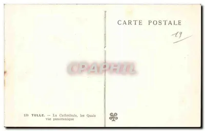 Tulle — Katedra, nabrzeża — widok panoramiczny — n°139 — Rewers