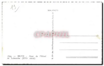 Brive — Dziedziniec Pałacu Labenche — XVI wiek — Cap — Rewers