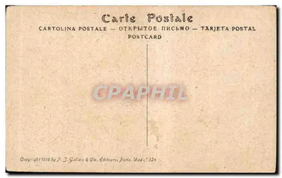 Stara pocztówka Militaria Marszałek Pétain przynosi Alzacji pocałunek Francji Alzacja Lotaryngia — Rewers