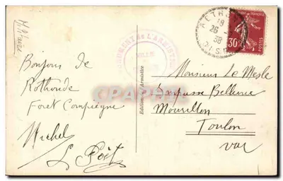 Mariscal Foch — Salida hacia París el 11 de noviembre de 1918 — Edición de la Armistice — Reverso
