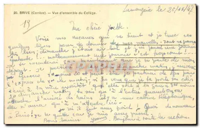 Brive (Corrèze) — Vista geral do Colégio — Edição CPHIL N°20 — Verso