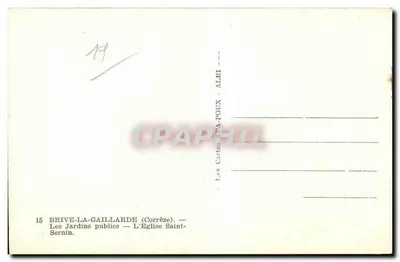 Brive-la-Gaillarde (Corrèze) — Ogrody publiczne — Katedra św. Sernina — Rewers