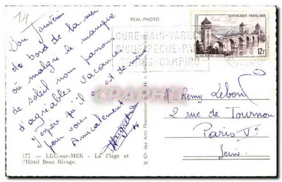 Lug-sur-Mer — A praia e o Hotel Beau Rivage — Cap' — 177 — Verso