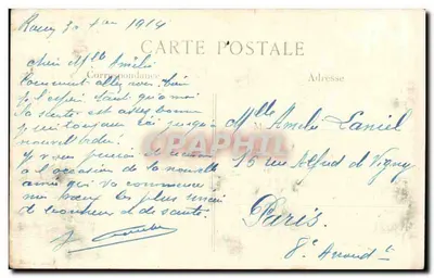 Reims — Een straat na de bombardement — L. C. H. Parijs — Achterkant