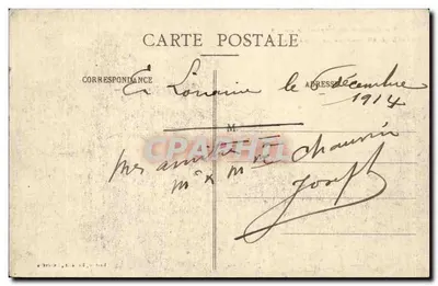 Gerbéviller — bombardeado pelos alemães — A Igreja — editor: Berthet, lib-édit., Lunéville — Verso