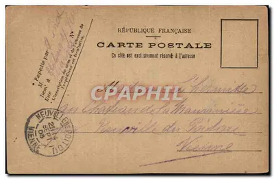 Équipe du 90e Régiment d'Infanterie s'entraînant sur la route — Châlons-sur-Vesle — éditeur : Équipe du 90e Régiment d'Infanterie — Verso