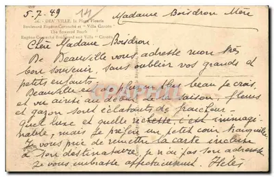 Willa Citroën — Bulwar Eugène Cornuché — Deauville — Rewers
