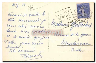 Villers-sur-Mer — Vista tirada das Falésias — editor A. Alainciene & Cie, n°69 — Verso