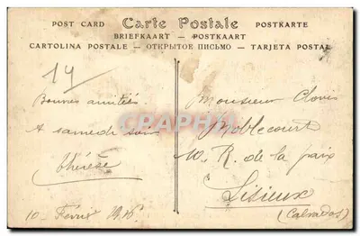 Honfleur — Chegada do Steamer François-Ier — ND. Fot. — Verso