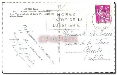 Morez (Jura) — Vista generale e Scuola Professionale — L. Michaux & Fils, Editori, n°5 — Verso