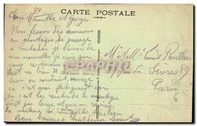 Źródło Loue — Dolina Loue — MOUTHIER-HAUT-PIERRE — Pittoreskie miejsca Franche-Comté — Rewers