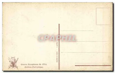 Ataque de tropas em batalha — À baioneta! — Edição L. Lafuma, n° 1744 — Verso