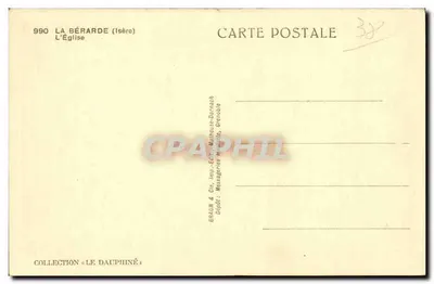 La Bérarde (Isère) — A Igreja — BRAUN & Cie, Imp. Ed. Mulhouse-Dornach — Verso