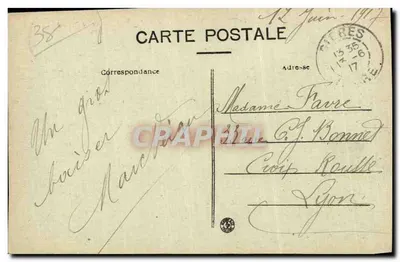Grenoble — Place Grenette e o Mont St-Eynard (1339) — Editor: Hallet, Grenoble — Verso