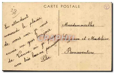 Vienne (Isère) — Ogólny widok i wzgórza Pipet — Pnot Combermacon 185 — Rewers