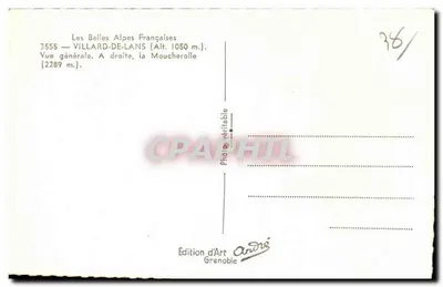 Villard-de-Lans — Ogólny widok — Wydawnictwo Art André, Grenoble — Rewers