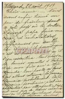 Allevard-les-Bains — Vista geral e o Glacier du Gleyzin — Dauphiné, n° 456 — Verso
