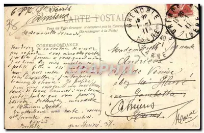 Grenoble - Plac Victor-Hugo i łańcuch Alp - E.R. nr 42 — Rewers
