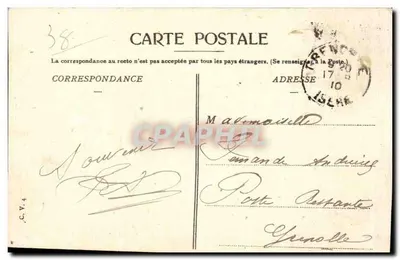 Grenoble — Plac de Bastilii i Kurs St-André — wydawca nieodczytelny, numer seryjny nieodczytelny — Rewers
