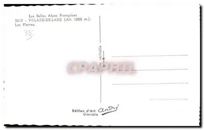 Villard-de-Lans — Les Pierres — Wydawnictwo Sztukowe André, Grenoble — Rewers