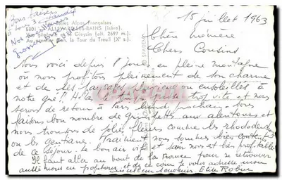 Alleyard-les-Bains — ogólny widok i Wieża Treuil (X w.) — André Goy — Rewers