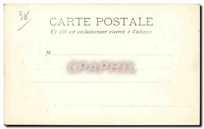 Uriage-les-Bains — Zakład termalny i Zamek — Papeterie des Alpes Eug. Robert, Grenoble — Rewers