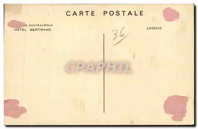 Hôtel Bertrand — Châteauroux — editor não visível — Verso