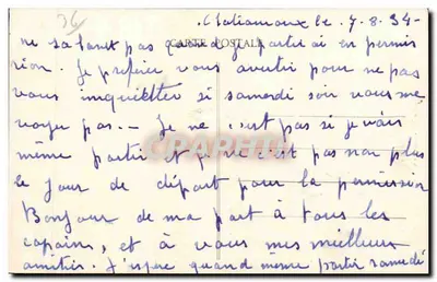 Châteauroux — Praça Gambetta — Teatro Municipal — Edição Au Bélite, n°821 — Verso