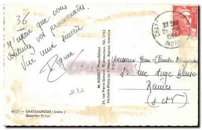 Katedra św. Piotra w Châteauroux — widok z placu — M. Rousset, Châteauroux — Rewers