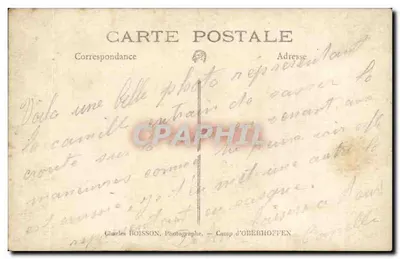 Soldados en pausa — campamento de Oberhoffen — Charles Boisson, n°40 — Reverso