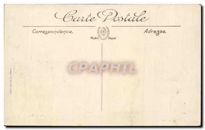 Batalha da Marna — Pusserelle destruída e bateis afundados pela Armada inglesa em 3 de setembro de 1914 — Edição Nouvelles Galeries, Meaux — Verso