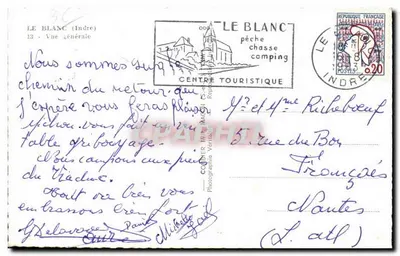 Le Blanc (Indre) — vista geral — Centro Turístico — Verso