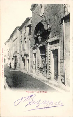 Pézenas - O Colégio — editor Clolhé & Tarniquet, fot. em Béziers, número de série não visível