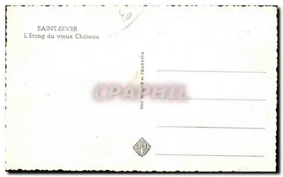 Bilhete postal semimoderno Saint Sever L lago do velho castelo — Verso