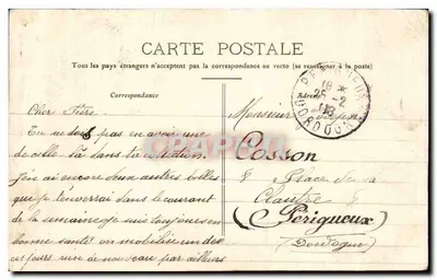 पुराना पोस्टकार्ड मिलिटरिया 1914 की लड़ाई मिलिटरी जीवन कवालरी 11वें ड्रैगन्स मॉंट वॉडोइस के शिविर में — पीछे