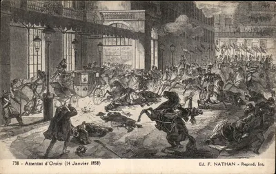 Ataque de Orsini — 14 de Janeiro de 1858 — Ed. F. NATHAN