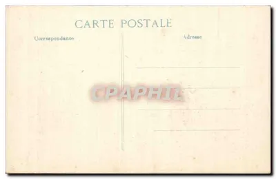 Carta postal em branco — texto impresso em azul — Verso