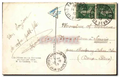 Festiwal Zwycięstwa — 14 lipca 1919 — Kawaleria — LL. — Rewers