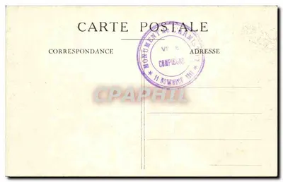 Assinatura do Armistício — Reithondes, 11 Novembro 1918 — Editor: Henri Ménard — Verso