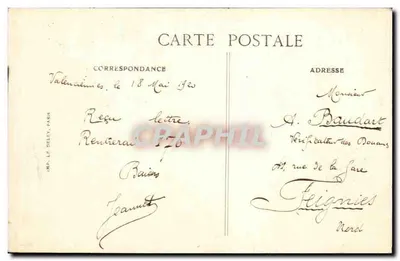 Las Fiestas de la Victoria en París — 14 Julio 1919 — El Desfile — Las Banderas Americanas — Editor B.D. (Baudart) — Reverso