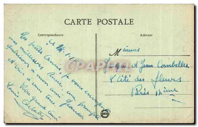 PÉRVYSE (Bélgica) — As Ruínas da Igreja — I. C. H. Paris, n° 430 — Verso