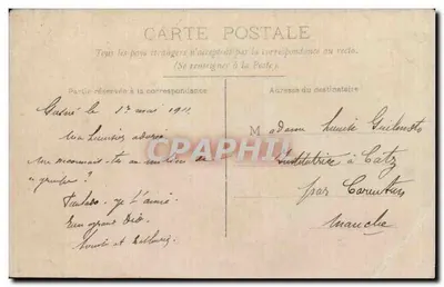 Groupe de soldats — France, 1911 — éditeur non visible — Arka yüz