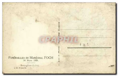 Funerali del Maresciallo Foch — Bersaglieri (Italia) — L'H Paris — Verso