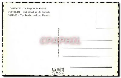 Ostenda — Plaża i Kursaal — Realizacja Arts & Voyages Bruksela — Rewers