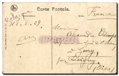 Bruksel — Wielka Plac — wydawca Nels, Bruksel, seria 12 — Rewers