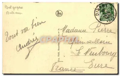 Dinant — Skaliste tereny Bayard i statek « Mouettes » — Nels, seria 33, nr 36 — Rewers