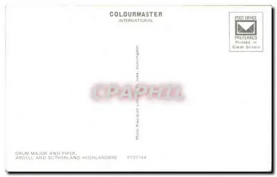 Drum Major i Piper, Argyll i Sutherland Highlanders — Coloumaster International, PT37144 — Rewers